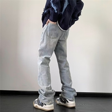 高街牛仔裤男韩版潮流染黄泥帅气2024春季新款ins长裤RK1278-P43，男装牛仔裤，星座412-2