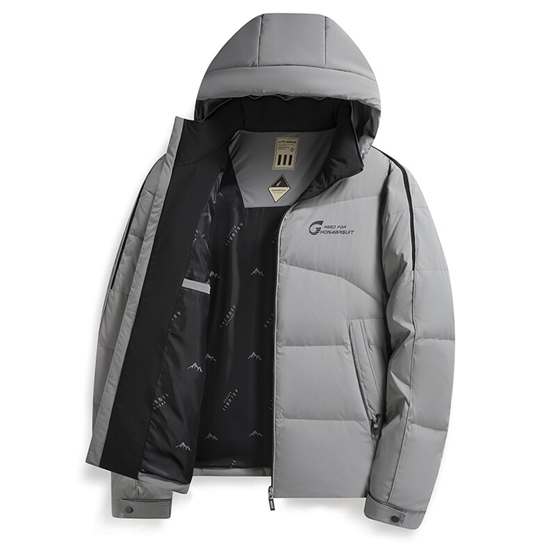 羽绒服男冬季2024新款冬装加厚潮牌工装棉服短款连帽可拆卸外套,男装羽绒服,电商B212（原钱塘6029）