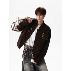 【现货】XZ1218WT232特价P77美式cleanfit拼接设计仿麂皮夹克，男装夹克，星座1218（原611-3）
