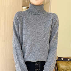 秋冬季新款毛衣女舒适显瘦时尚百搭高领针织衫，女装针织衫/毛衣，贵皇网供仓
