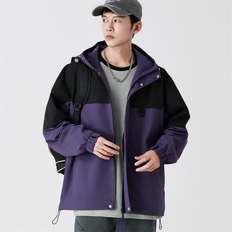 Cityboy情侣时尚连帽冲锋衣外套夹克团体班服,男装夹克,星座301D-5(原星座1415）