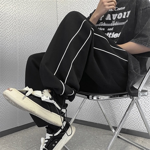 K112-P37夏季宽松型美式双杠直筒束脚裤图片