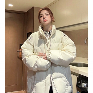 中性风冬装 港风pu软皮刺绣棉服 棉衣休闲加厚外套男 G1108 P128图片