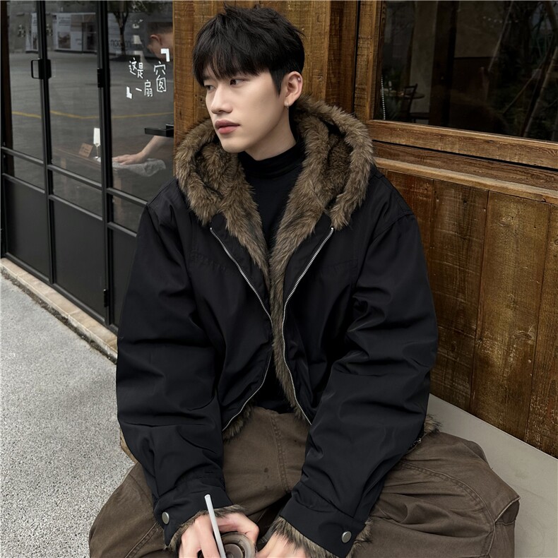 毛领派克棉服男冬季美式棉衣外套加厚保暖棉袄12252-P108,男装棉衣,电商C307