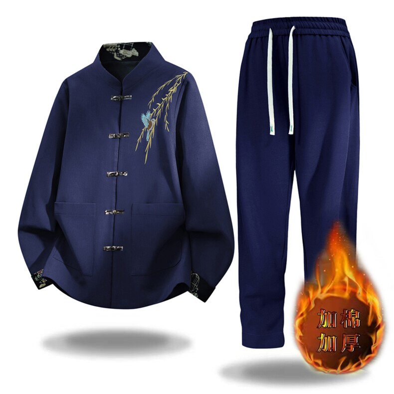 2025风刺绣加棉加厚套装，男装休闲套装，星座1206-2（原A206-2）