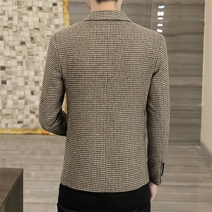 XZ8596P85新款男士西服小西装韩版时尚格子休闲西服外套西装男