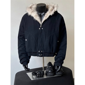【有货】DF2218-P105美式复古座山雕毛领连帽棉服棉衣男冬季加厚图片
