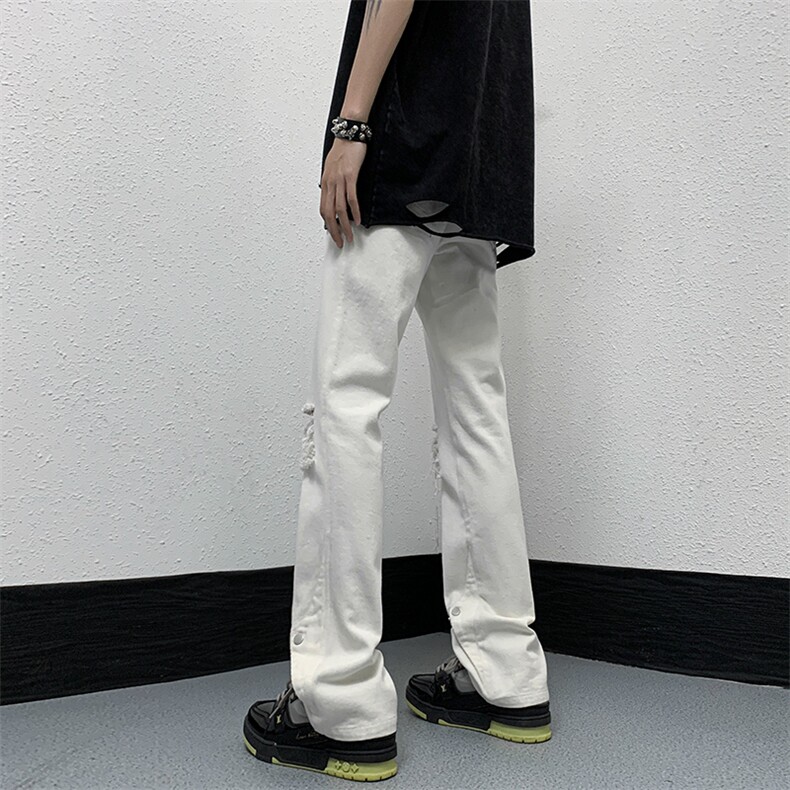夏季美式高街破洞铆钉牛仔裤货号K750P60,男装牛仔裤,电商A063