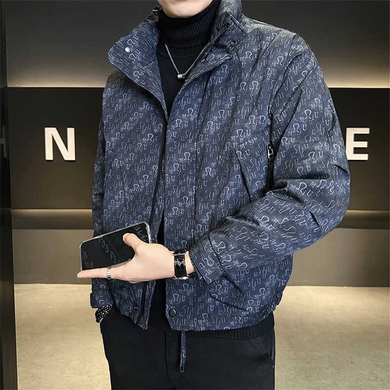 数据男士羽绒服标90 保暖时尚外套 潮牌印花B317/6610/P245图片