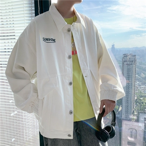 新款男女同款刺绣宽松韩版夹克上衣N982/P30图片