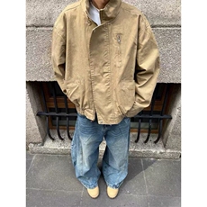 巴恩风外套男款春秋复古cleanfit立领工装飞行员夹克潮牌JHT155，男装夹克，星座1116A（原606A-3）