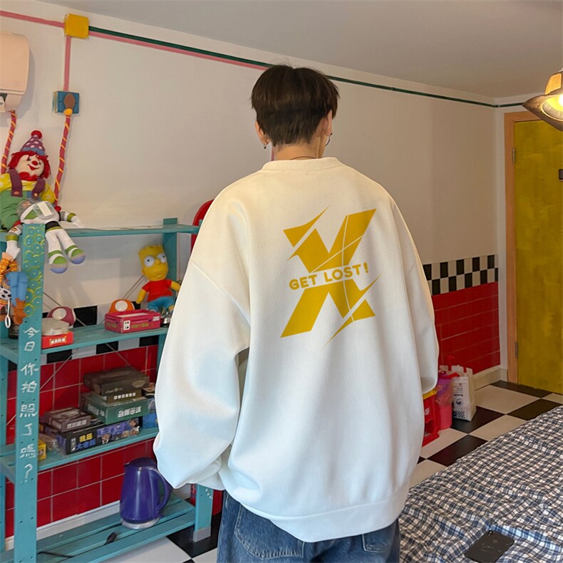 华夫格！华夫格上衣男圆领华夫格卫衣男大码长袖t恤男HY231-特P23,男装T恤,电商B367