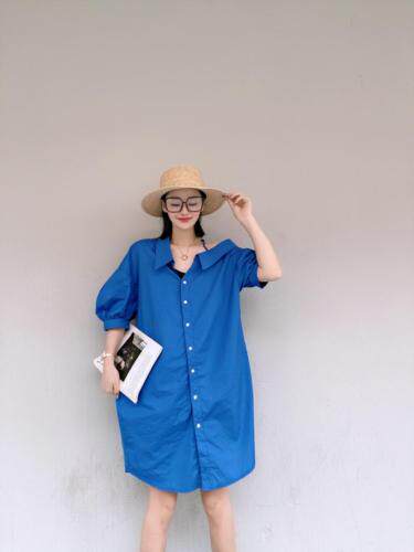 韩版斜肩配腰带连衣裙，女装连衣裙，玩美