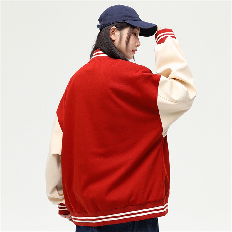 春秋季棒球服外套新款ins潮情侣学生休闲针织夹克A305-DF32-P75,男装夹克,电商B306