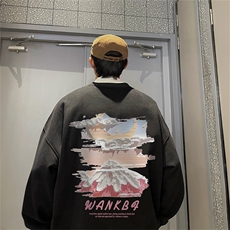 23秋季新款320G华棉圆领卫衣面布棉WH3220-P35控58，男装卫衣，电商B370