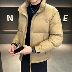 店主风男短款休闲立领羽绒服冬季纯色男士保暖外套YR8099-P135，男装羽绒服，电商A413