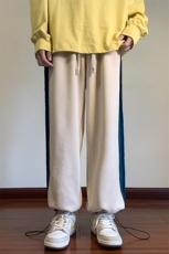 港风条纹休闲裤男宽松直筒拖地裤卫裤KP612P50，男装休闲裤，星座1204-3