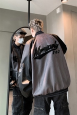拼接撞色夹克男秋季美式宽松休闲棒球服外套XZ514-2-24233-P128，男装夹克，星座514-2(原B239)