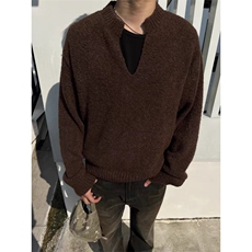 V领针织衫卫衣男新款高级感痞帅针织毛衣外套513AMY2612P47，男装针织衫/毛衣，星座513A