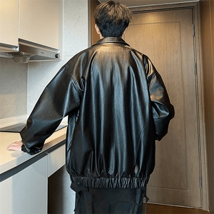 2026美式复古皮衣潮流痞帅炸街机车皮情侣夹克外套Y1025-P80网图图片