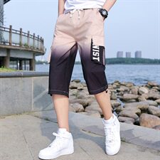 工装短裤男潮流休闲宽松7分马裤夏季韩版七分裤外穿裤子HS206，男装休闲裤，星座509