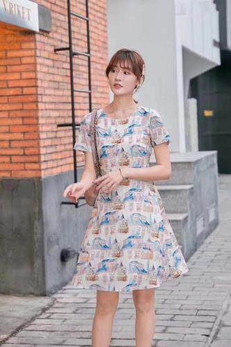 订位花连衣裙，女装连衣裙，茜茜靓点