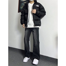 纯黑色弹力牛仔裤秋冬款cleanfit显瘦微喇裤子KZA47-P55，男装牛仔裤，星座1007（原301D）
