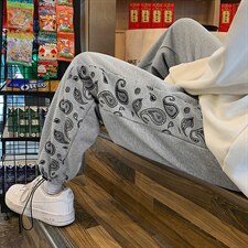 ！数据好！2023秋季腰果花设计男士运动裤潮牌卫裤K2027P45,男装休闲裤,电商B220