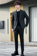 2026年春秋季款男西服套装青少年韩版简约时尚休闲两件套313-P230，男装西服套装，电商A355（原A415）