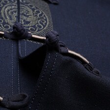 MJ7807秋季男士两件套长袖休闲套装中老年爸爸复古唐装风P180，男装民族服装，电商B360