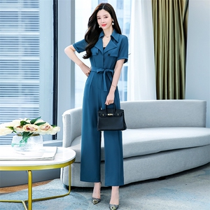 2022夏季新款时尚潮流女装连体裤 显瘦高腰阔腿设计 优雅气质百搭款图片