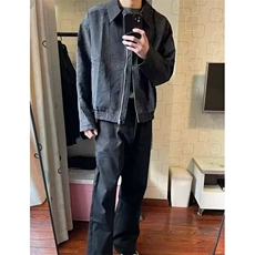 压褶裂纹风设计感长袖衬衫男生秋冬季高街衬衣春秋外套J662，男装衬衫，星座1116A（原606A-3）