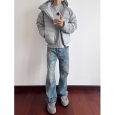 网图美式cleanfit斜拉链排骨棉服W1901/特P80，男装棉衣，电商B350