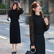 BAO现货2026春季新款时尚气质优雅立体织花减龄显瘦长袖百搭衬衣，女装衬衫，卡杰菲