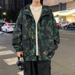 春秋户外冲锋衣男女同款防风防水连帽工装外套登山服夹克2481-P75图片