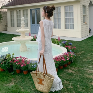 轻熟风韩系蕾丝上衣套装裙女夏季新款高级感气质显瘦半身裙两件套图片