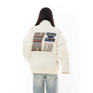 潮民族风棉服男女冬季情侣装刺绣棉衣外套面包服DT999 P92图片
