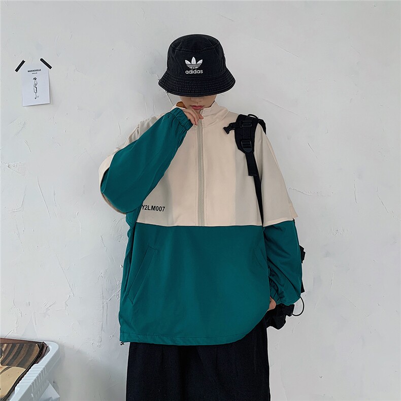 港风新款情侣宽松卫衣休闲潮流百搭潮套头夹克男士外套7212P55,男装夹克,星座227-7