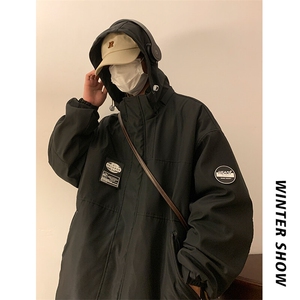 连帽冲锋衣防风保暖加棉加厚单板双板时尚滑雪服棉衣外套M35-P125