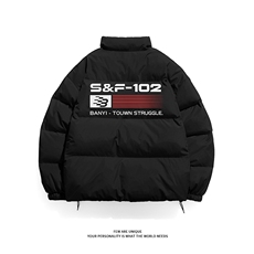 DT2201-TP70控价98冬季新款立领印花外套男潮牌休闲外套防水棉衣，男装棉衣，电商A102-1
