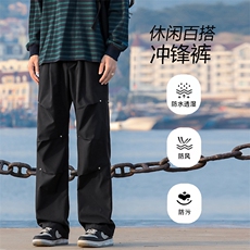 加绒加厚男士秋冬季宽松直筒男生裤子阔腿休闲长裤JRK730-特批-38，男装卫衣，星座718-1