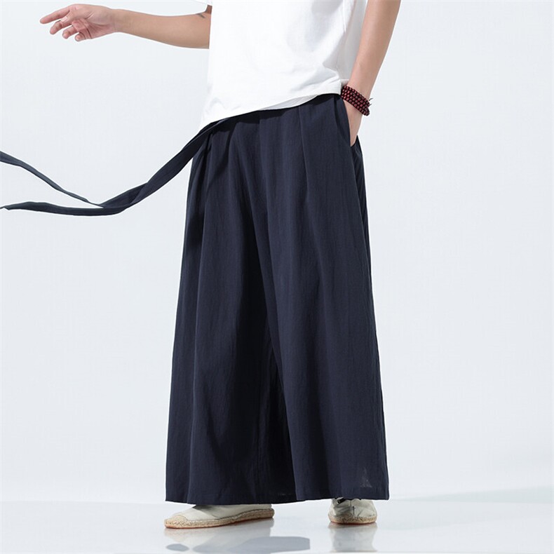 2025 汉服 唐装 宽松阔腿裤 风棉麻阔腿裤 基地A057-K371-P55图片