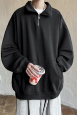360克重磅冲锋衣内胆半拉链翻领POLO衫高领卫衣男WY77077P65控88，男装卫衣，星座227-7