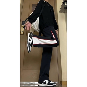 夏季美式insi高街hiphop拼接宽松运动长裤货号K2315P4568图片