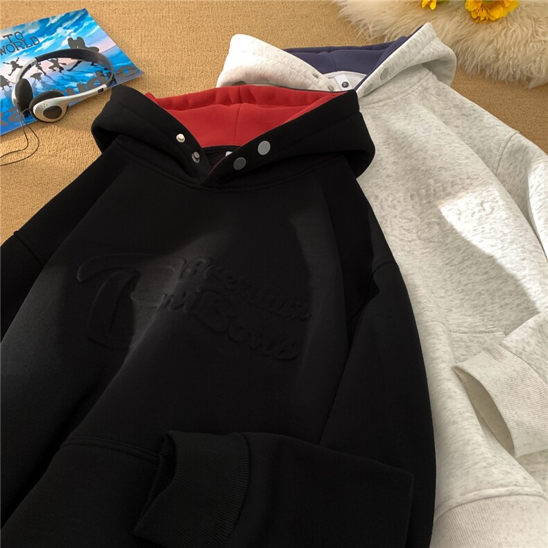 ！2026冬季加绒加厚凹凸印卫衣连帽衫外套WR2260JR-P65控98，女装短外套，星座815A