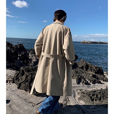 2026春中长款风衣宽松双排扣长款高级感外套男Q5579-TP85138，男装风衣，电商A102