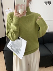 2025年秋季常规通勤套头单件长袖时尚百搭上衣，女装羊毛衫，牧思羊