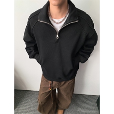 加绒银狐绒冬重磅450克设计感拉链套头立领外套AH907JR-P48，女装短外套，星座610B-1