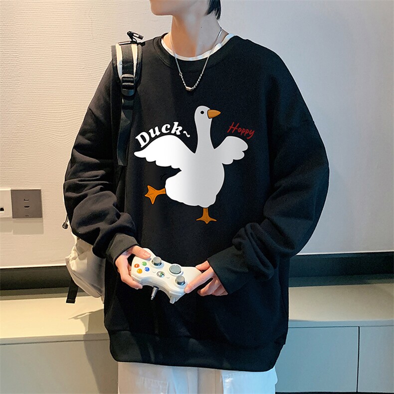 S6273-P28 秋季圆领卫衣男大码韩版宽松长袖外套图片