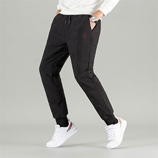 冬季2023新款男士加厚保暖羽绒裤中年商务休闲爸爸装白鹅绒长裤子，男装棉裤，电商B212（原钱塘6029）